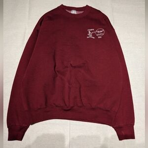 Vintage Burgundy Fruit of the Loom made in USA crewneck men's XL
